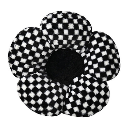 Kawaii Checkered Flower Pillow Boogzel Clothing