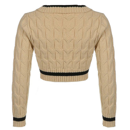 Coffee Cream Cropped Sweater Boogzel Clothing