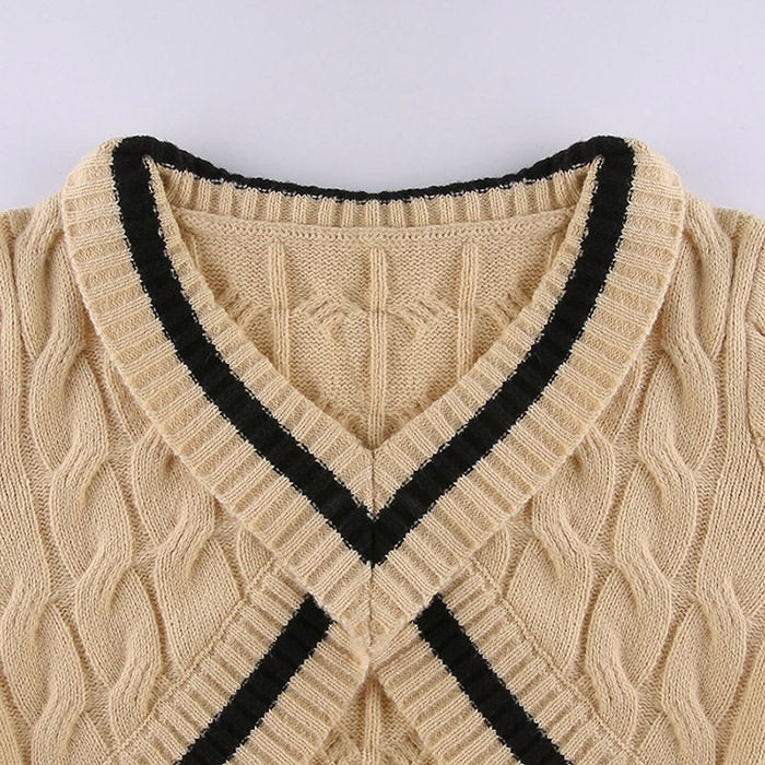 Coffee Cream Cropped Sweater Boogzel Clothing