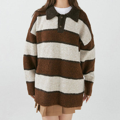 Causal Striped Pullover SpreePicky