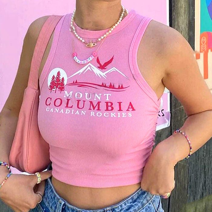 Pink Bird Tank Top Boogzel Clothing