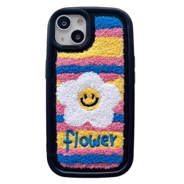 Daisy Flower Fuzzy iPhone Case Boogzel Clothing