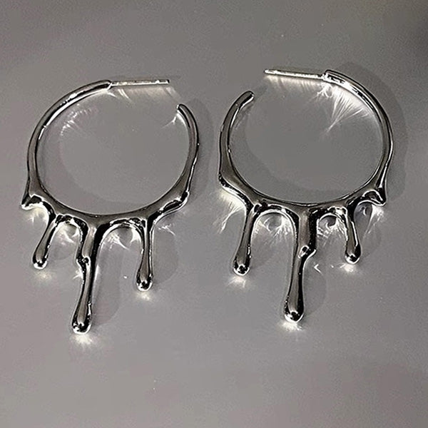 Drop Hoop Earrings SpreePicky