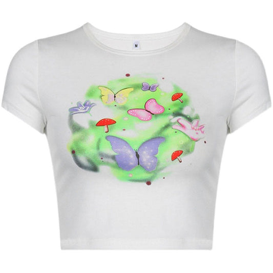 Garden Butterfly Crop Top SpreePicky