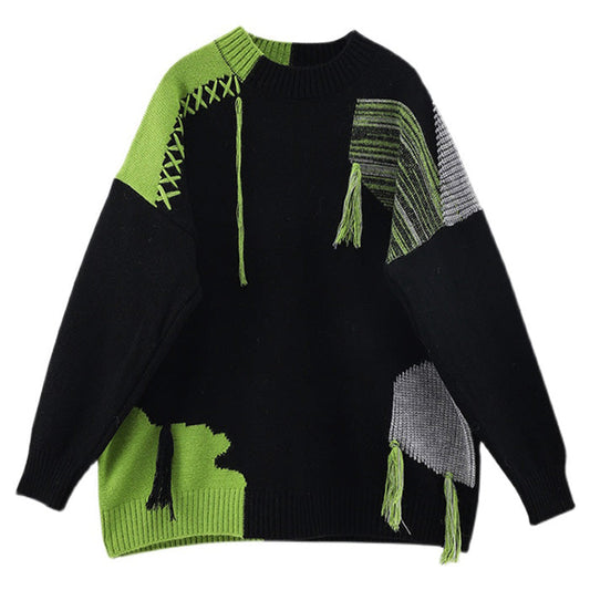 Vintage Black with Green Sweater SpreePicky