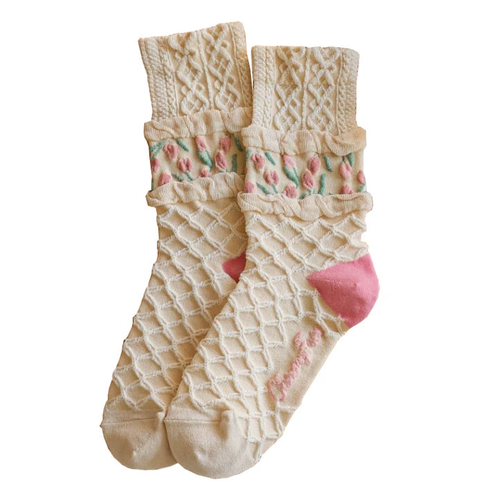 Vintage Flower Socks SpreePicky