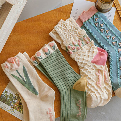 Vintage Flower Socks SpreePicky