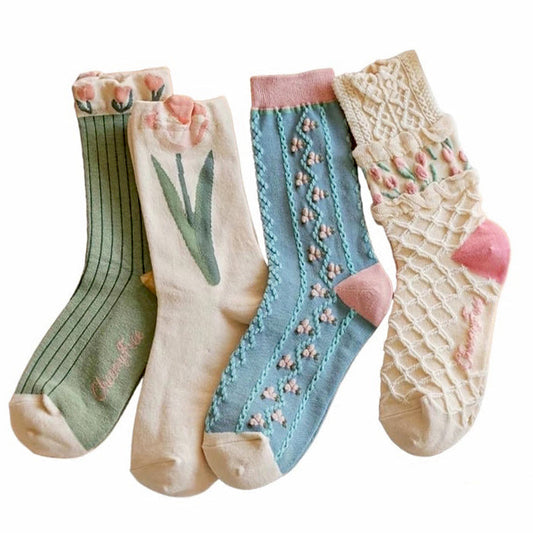 Vintage Flower Socks SpreePicky