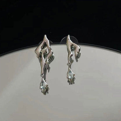 Sliver Flame Earrings SpreePicky