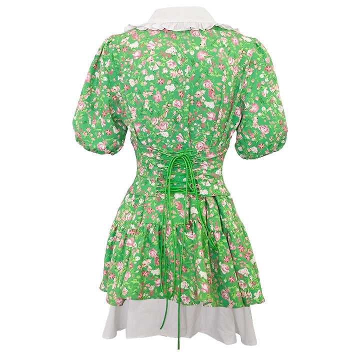 Green Garden Collar Dress SpreePicky