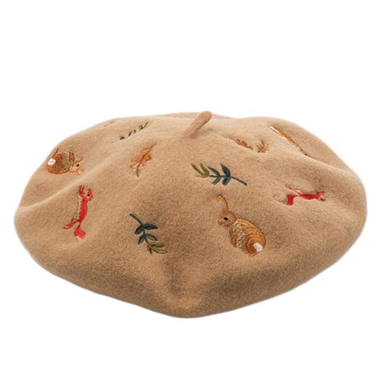 Forest Embroidered Beret Boogzel Clothing