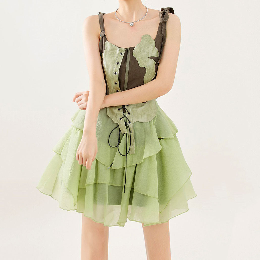 Green Fairy Mini Dress SpreePicky