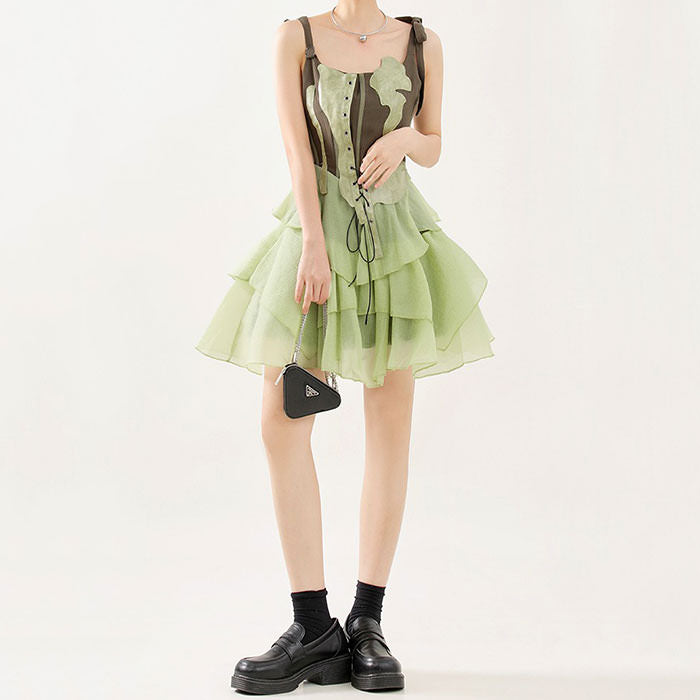 Green Fairy Mini Dress SpreePicky