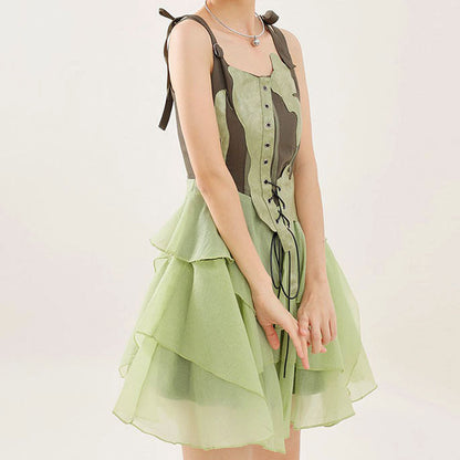 Green Fairy Mini Dress SpreePicky