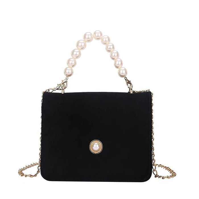 Black Luxury Pearl Chain Bag SpreePicky