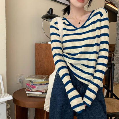 Striped Ribbed Top SpreePicky