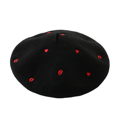 Heart Kiss Wool Beret SpreePicky