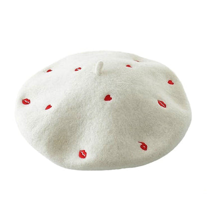 Heart Kiss Wool Beret SpreePicky