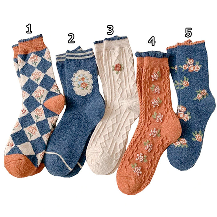 Floral Aesthetic Socks SpreePicky