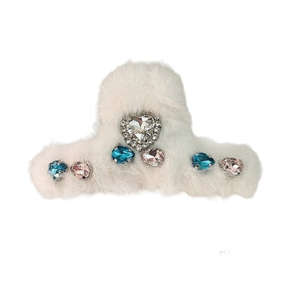 Fuzzy Rhinestone Hair Claw SpreePicky