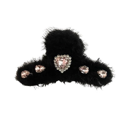 Fuzzy Rhinestone Hair Claw SpreePicky