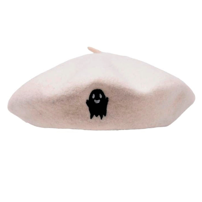 Ghost Embroidered Beret SpreePicky