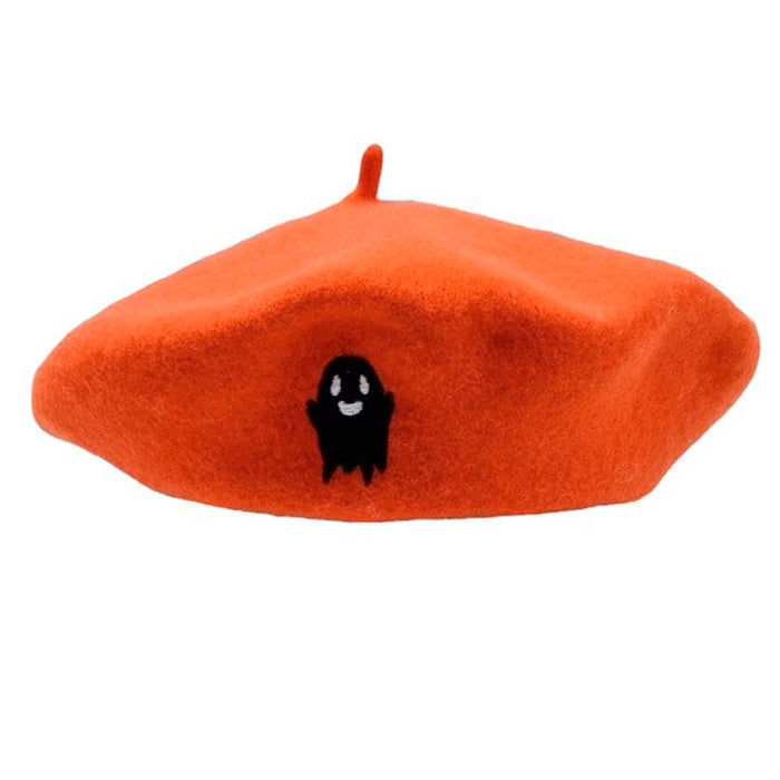 Ghost Embroidered Beret SpreePicky