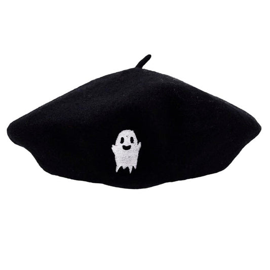 Ghost Embroidered Beret SpreePicky