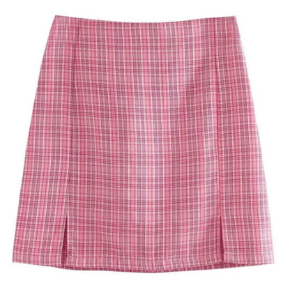 Sweet Plaid Mini Skirt Boogzel Clothing