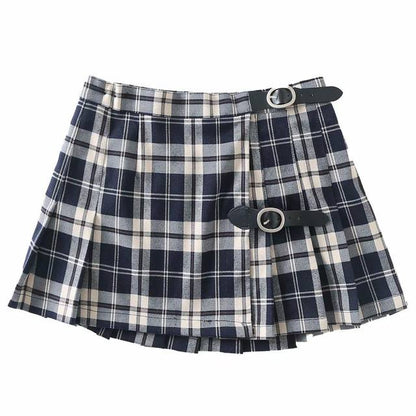 Black Plaid Mini Skirt Boogzel Clothing