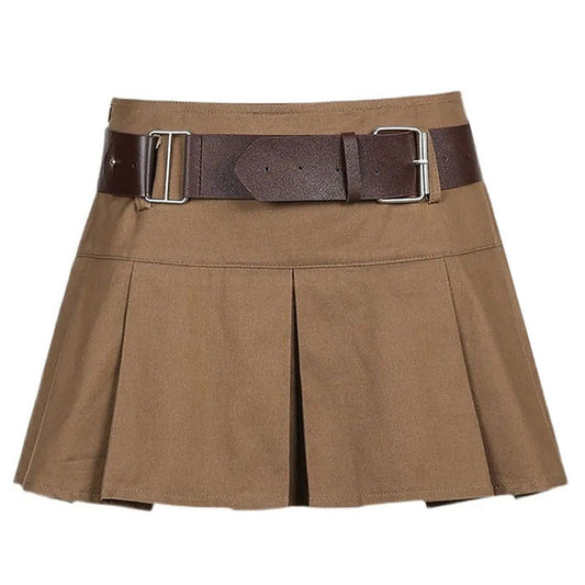 Brown Fashionable Mini Skirt Boogzel Clothing