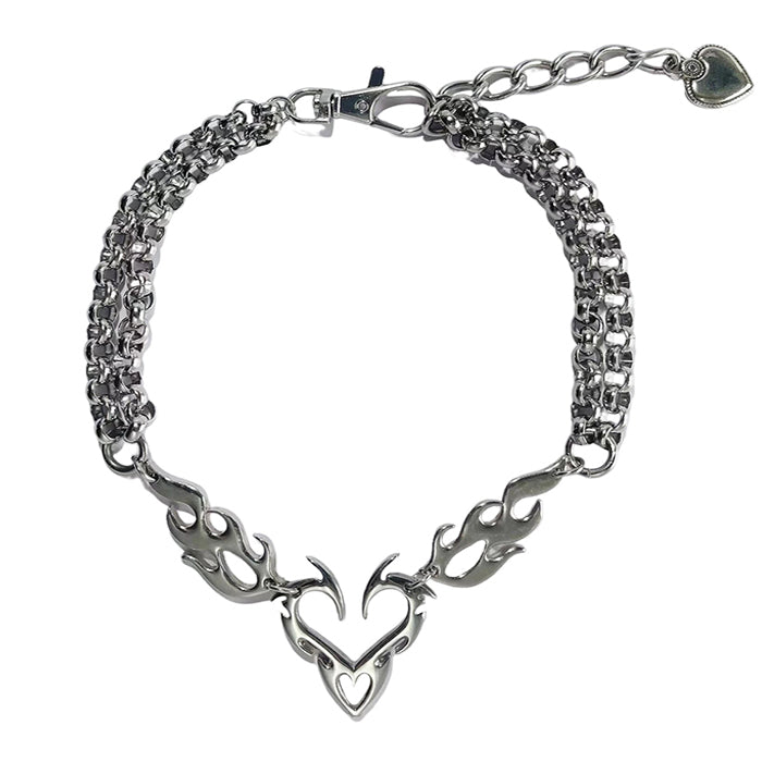 Y2K Heart Chain Necklace SpreePicky