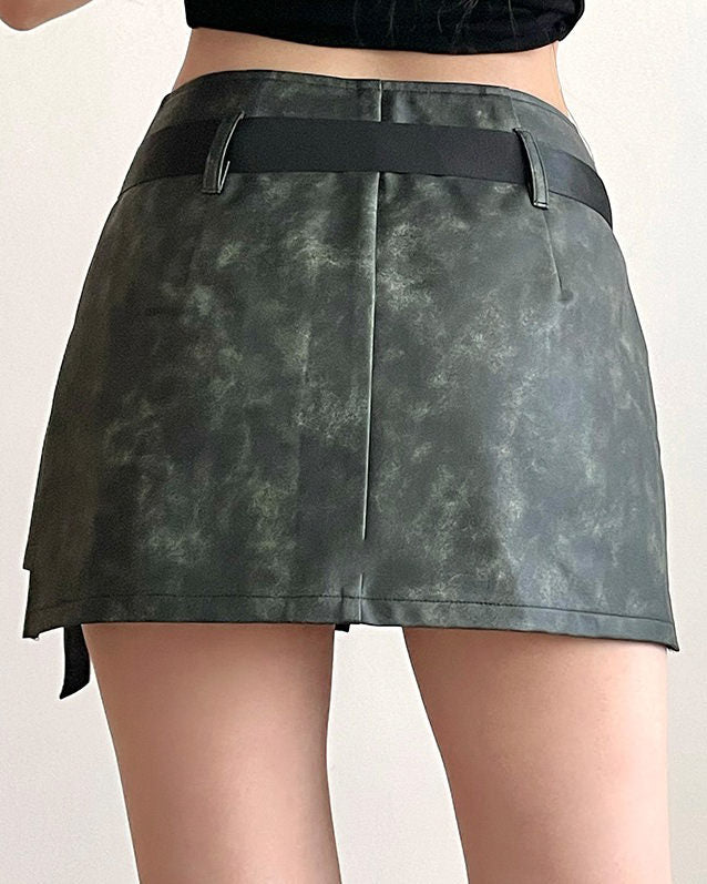 Trendy Belt Wrap Skirt SpreePicky