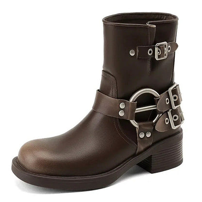 Motorcycle Buckle Boots SpreePicky