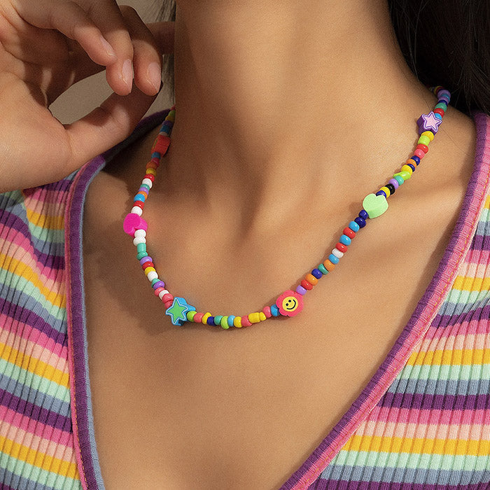 Y2K Candy Beaded Necklace Boogzel Clothing