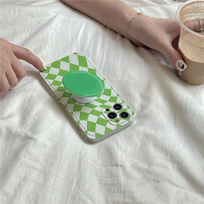 Green Checker iPhone Case Boogzel Clothing