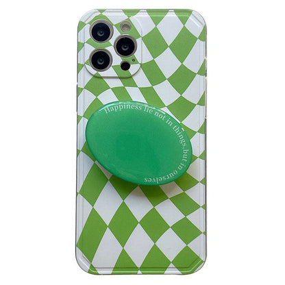 Green Checker iPhone Case Boogzel Clothing