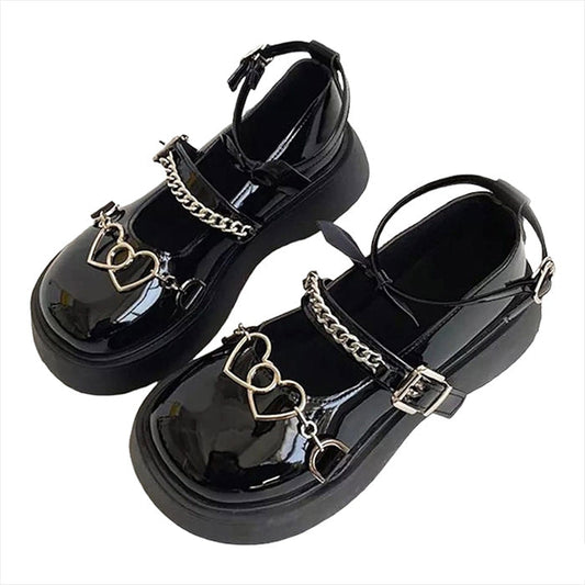 Heart Chain Chunky Sandals Boogzel Clothing