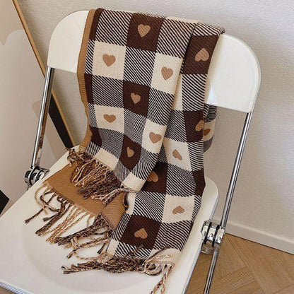 Heart Pattern Scarf Boogzel Clothing