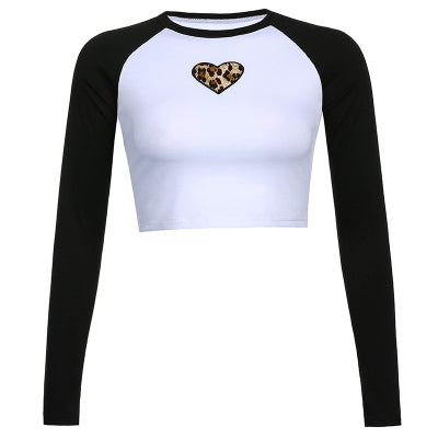 Heart Raglan Long-sleeves Tee Boogzel Clothing