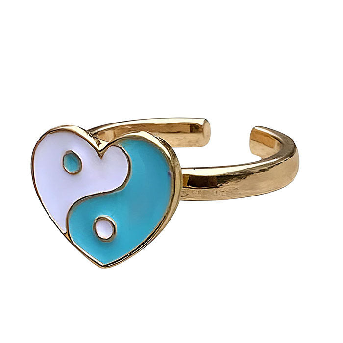 Heart Yin Yang Anxiety Ring Boogzel Clothing