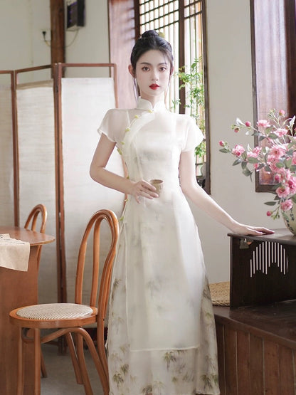 Fairy White Cheongsam Dress Hanfu Story