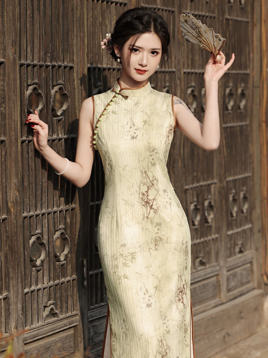 Bamboo Forest Cheongsam Dress Hanfu Story