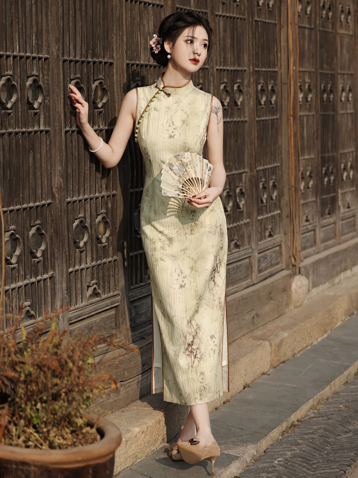 Bamboo Forest Cheongsam Dress Hanfu Story