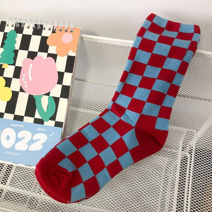 Colorful Checker Socks Boogzel Clothing