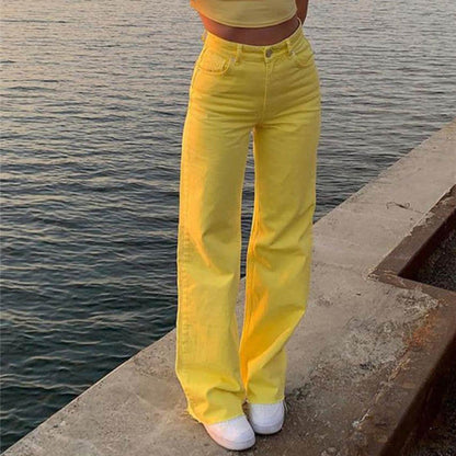 Candy Color High Waisted Pants Boogzel Clothing