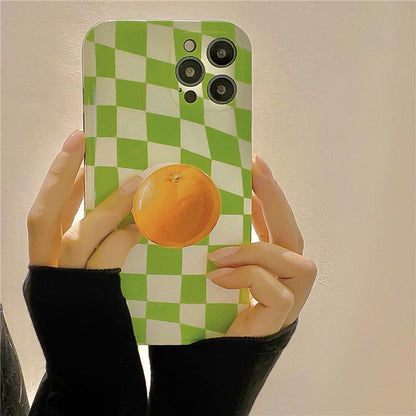 Fruit Green Checkerboard iPhone Case Boogzel Clothing