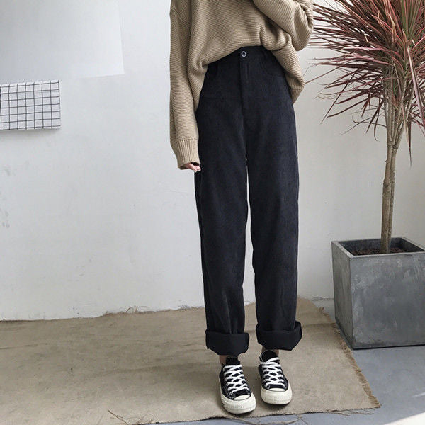 Wide Leg Corduroy Pants SpreePicky