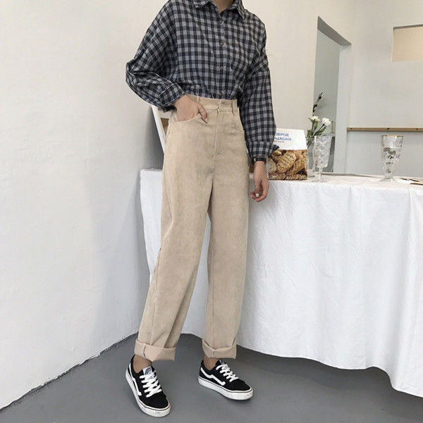 Wide Leg Corduroy Pants SpreePicky