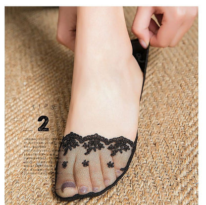 Sheer Lace Invisible Socks (4 Pairs) SpreePicky